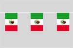 Mexiko Flaggenkette 6 Meter / 8 Flagge Fahne