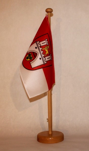 Tischflagge Hannover Stadtflagge 25x15 cm optional mit Holz- oder Chromständer Tischfahne Tischfähnc
