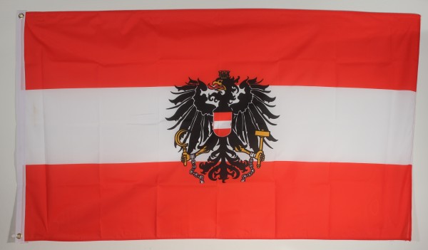 Österreich mit Adler Wappen Flagge Großformat 250 x 150 cm wetterfest
