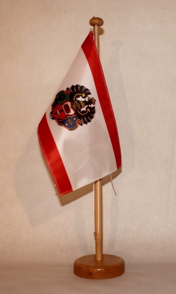 Tischflagge Königsberg Stadtflagge 25x15 cm optional mit Holz- oder Chromständer Tischfahne Tischfäh