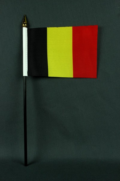 Kleine Tischflagge Belgien 10x15 cm optional mit Tischfähnchenständer