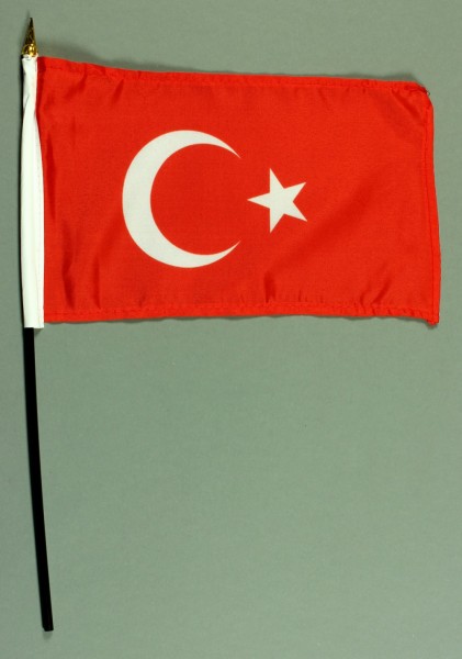 Tischflagge Türkei 15x25 cm BASIC optional mit Tischflaggenständer