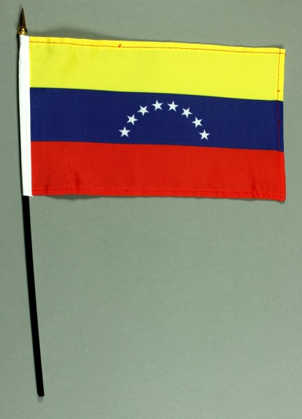 Tischflagge Venezuela 25x15 cm BASIC optional mit Tischflaggenständer