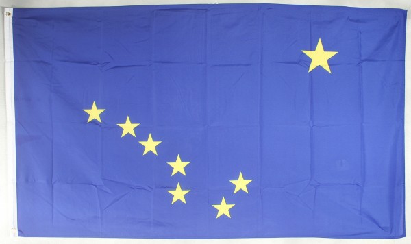 Stockflagge Fahne Flagge Alaska 30 x 45 cm