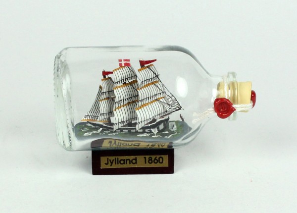 Jylland Dänemark Mini Buddelschiff 50 ml ca. 7,2 x 4,5 cm Flaschenschiff