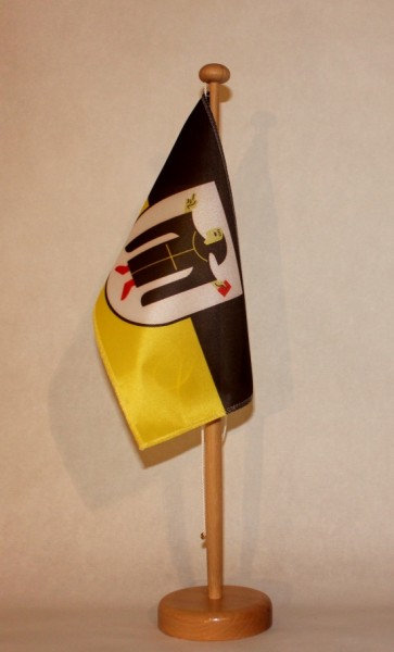 Tischflagge München Stadtflagge 25x15 cm optional mit Holz- oder Chromständer Tischfahne Tischfähnch