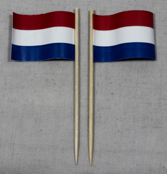 Party-Picker Flagge Niederlande Papierfähnchen in Spitzenqualität 50 Stück Beutel