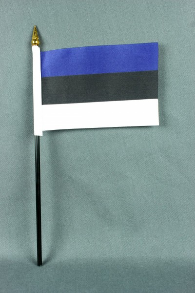 Kleine Tischflagge Estland 10x15 cm optional mit Tischfähnchenständer