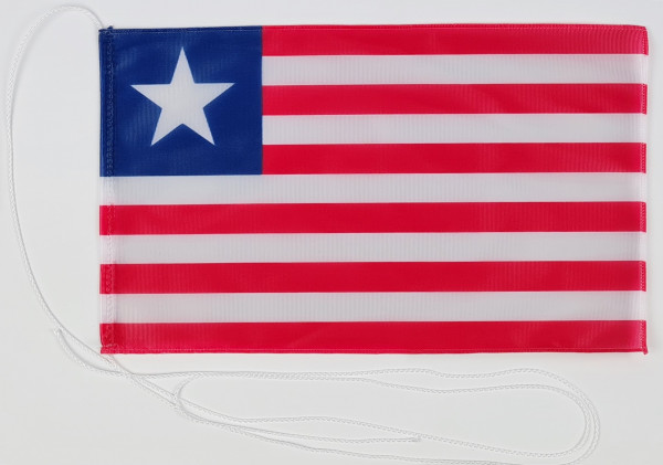 Tischflagge Liberia 25x15 cm optional mit Holz- oder Chromständer Tischfahne Tischfähnchen