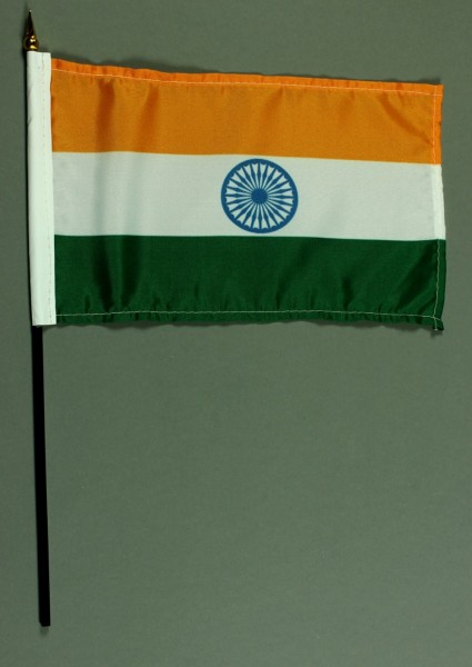 Tischflagge Indien 15x25 cm BASIC optional mit Tischflaggenständer