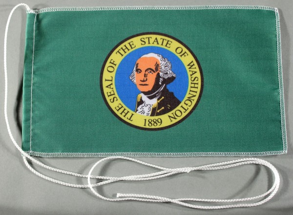 Tischflagge Washington USA Bundesstaat US State 25x15 cm optional mit Holz- oder Chromständer Tischf