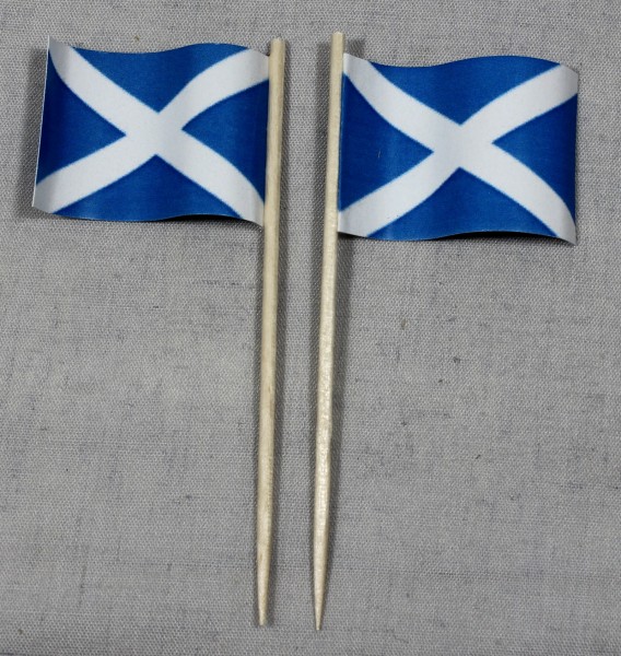 Party-Picker Flagge Schottland Papierfähnchen in Spitzenqualität 50 Stück Beutel