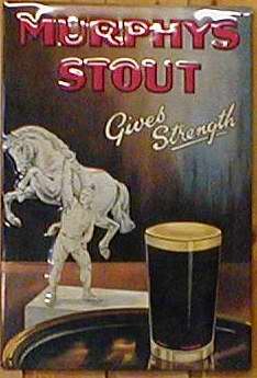 Blechschild Murphys Stout Bier Beer Pferd Schimmel retro Schild Werbeschild