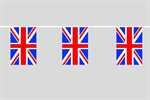 Großbritannien Flaggenkette 6 Meter / 8 Flagge Fahne
