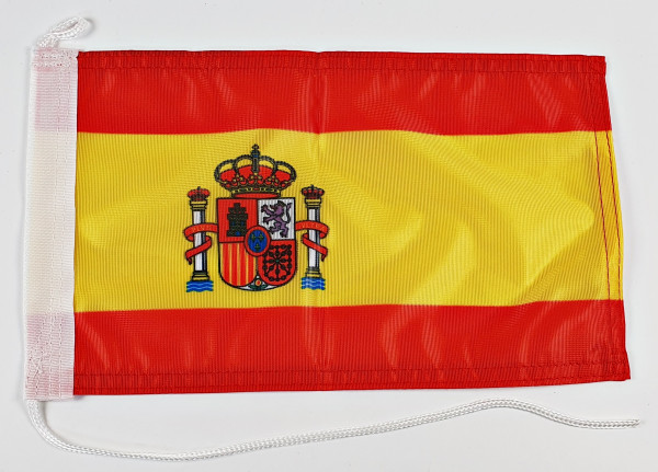 Bootsflagge : Spanien mit Wappen 30x20 cm Motorradflagge
