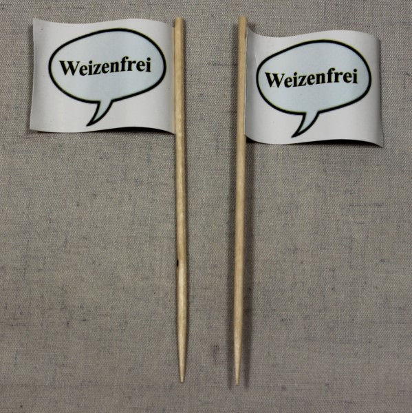 Party-Picker Flagge Weizenfrei Papierfähnchen in Spitzenqualität 50 Stück Beutel