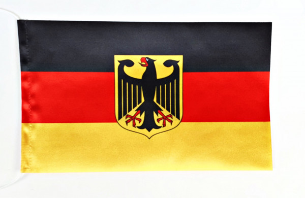 Tischflagge Deutschland Dienstflagge Adler 25x15 cm optional mit Holz- oder Chromständer Tischfahne