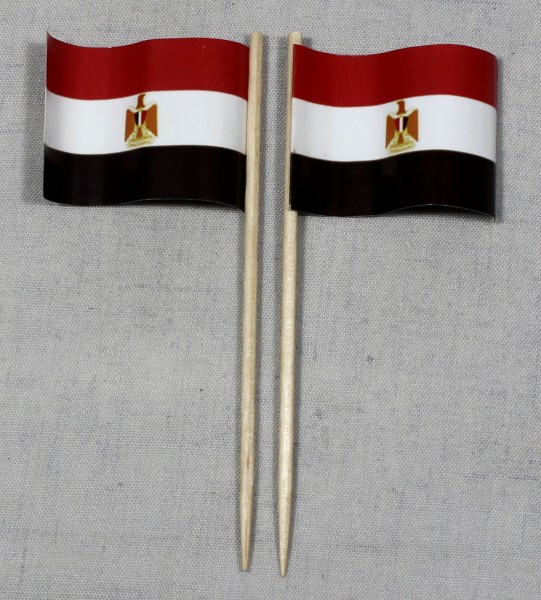 Party-Picker Flagge Ägypten Papierfähnchen in Spitzenqualität 50 Stück Beutel